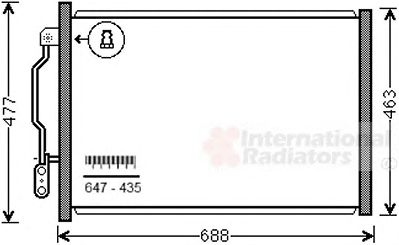 VAN WEZEL 30005605 -  Конденсатор, кондиционер